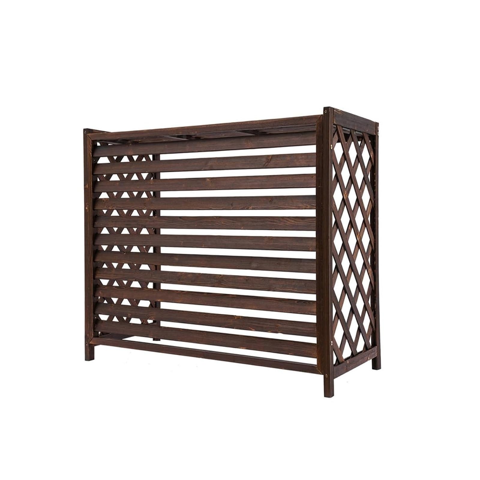 Lmvyuvlf One Color Wooden Air Conditioner Cover, 81X30x72cm-96X40x89cm-105X47x80cm-115X54x95cm, Radiator Cover Heat, Decoration Of Flower, For Outside Unit(105X47x80cm/41.3X18.5x31.4in)