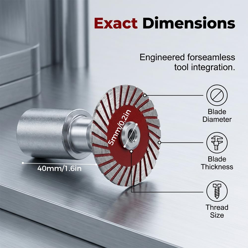 1.57" Diamond Saw Blades Set, 2026 New 40mm Mini Diamond Cutting Blade Set, Precision Stone Cutting for Stone Carving, Ideal for Sculptors (5)
