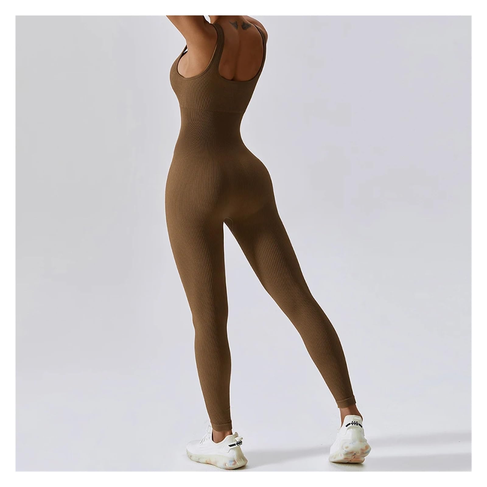 Mono de yoga sin espalda Conjunto De Yoga For Mujer, Chándal Una Pieza, Mono Manga Larga For Entrenamiento, Ropa Deportiva For Gimnasio, For Para Entrenamiento