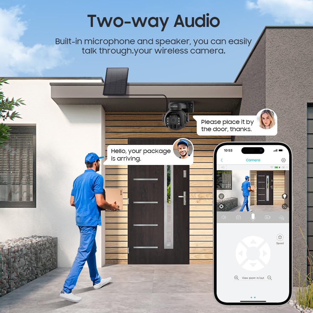 SHIWOJIA 2K 3G/4G LTE Outdoor Solar Camera with Solar Panel, 4G Camera and SIM Card, PIR Detection, Night Vision in Color, Black SHIWOJIA 2K 3G/4G LTE Outdoor Solar Camera with Solar Panel, 4G Camera and SIM Card, PIR Detection, Night Vision in Color, Black