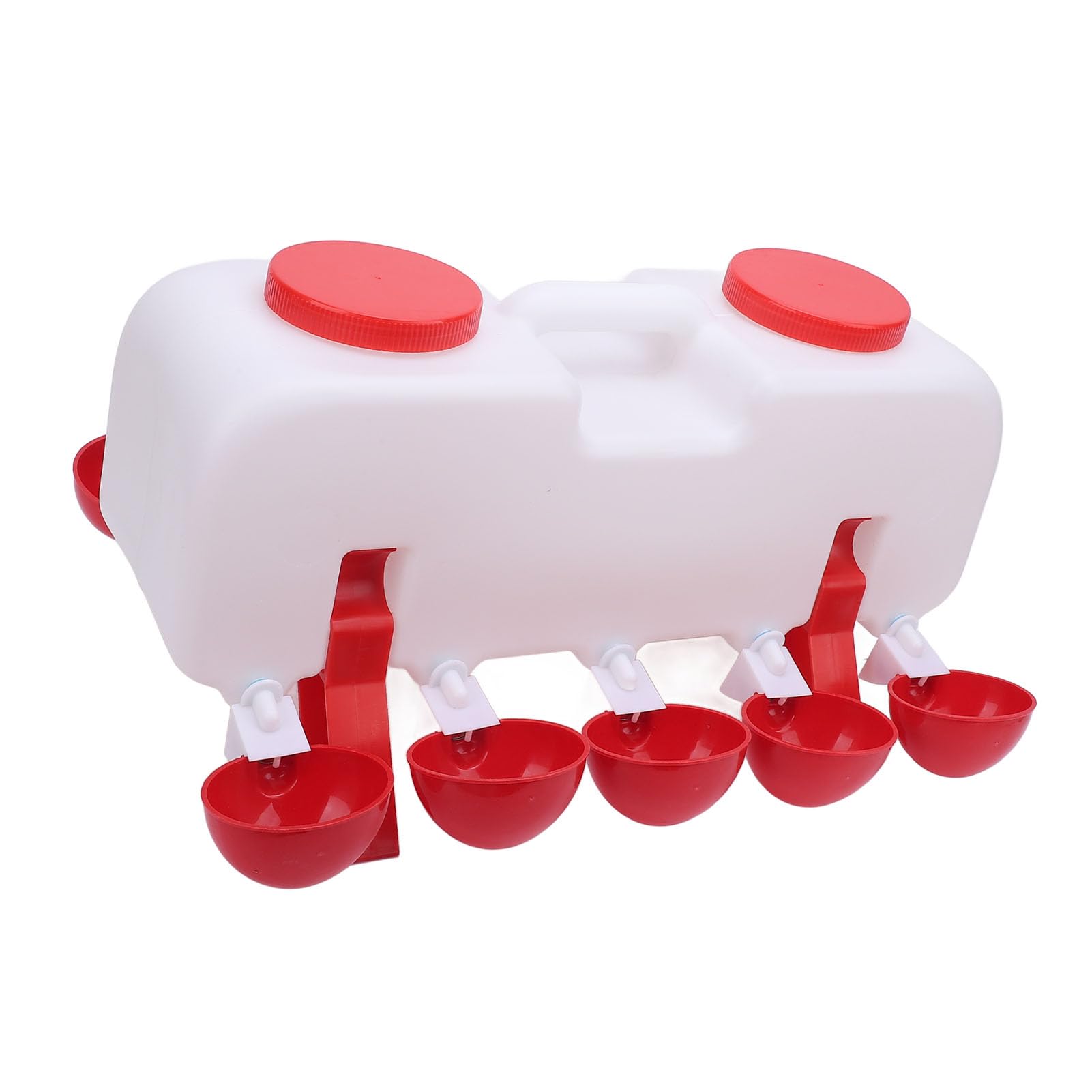 Fabater Alimentador Automático de Agua para Pollos, 28 Piezas, Bebedero para Aves de Corral, Gran Capacidad, Construcción Estable de ABS con Vasos de Agua para Pato, Ganso y Pollo