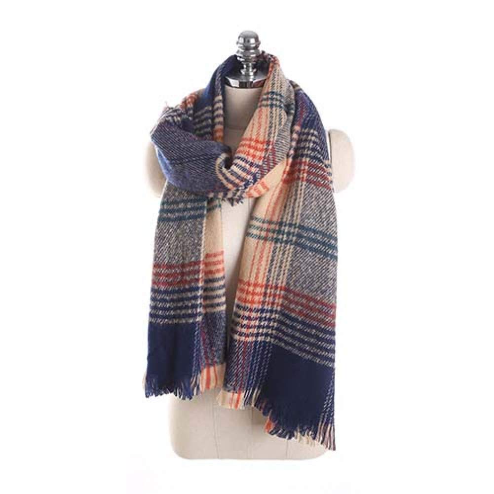 Écharpe couverture tartan pour femme | Foulard dame hiver chaud et grand châle