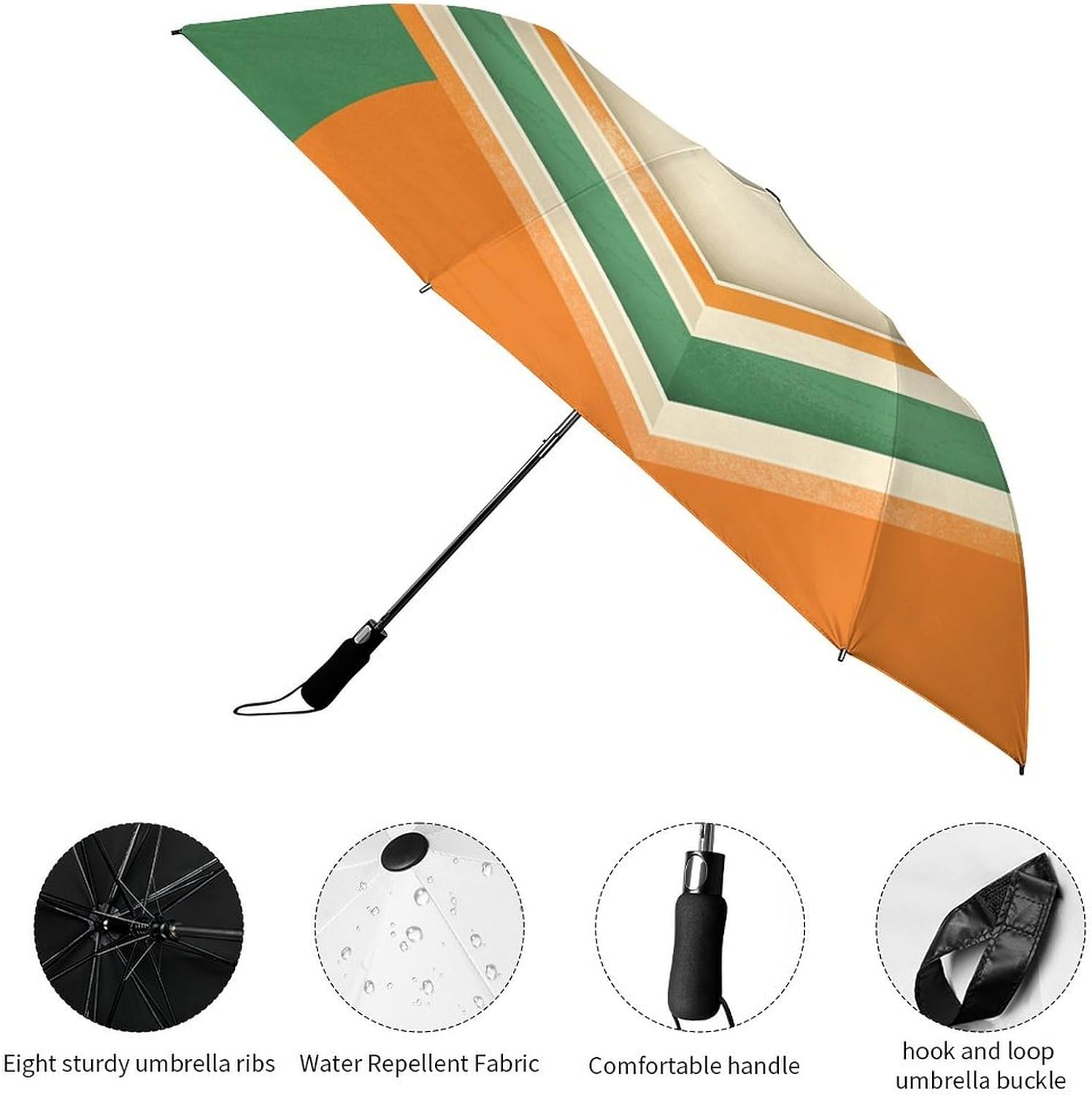 Square Frame Pattern Umbrella Extra Large Folding, Travel Umbrella Windproof, Compact, Golf Umbrella With Unique Patterns, Fashionable And Beautiful for Men And Women.