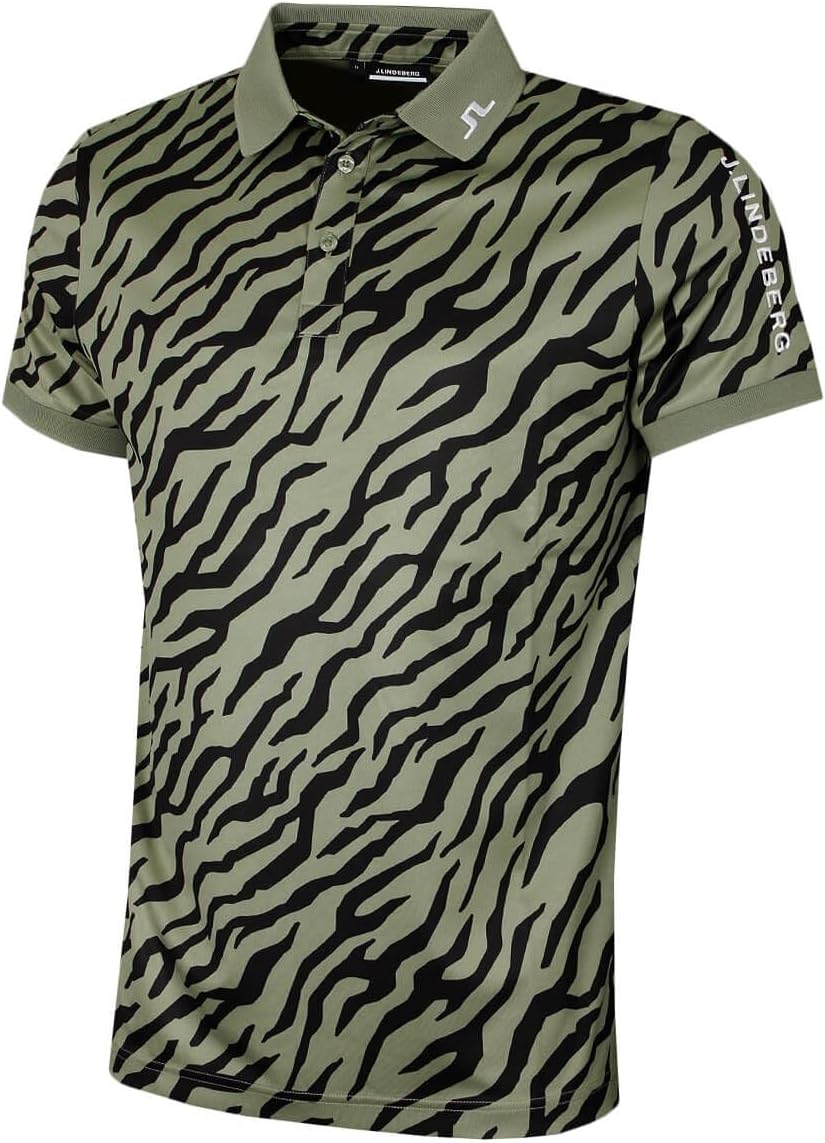 J.Lindeberg Golf Tour Tech Print Polo Shirt SS25