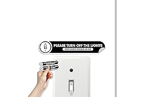 Bilingual Turn off the Lights Please Turn off Light Stickers