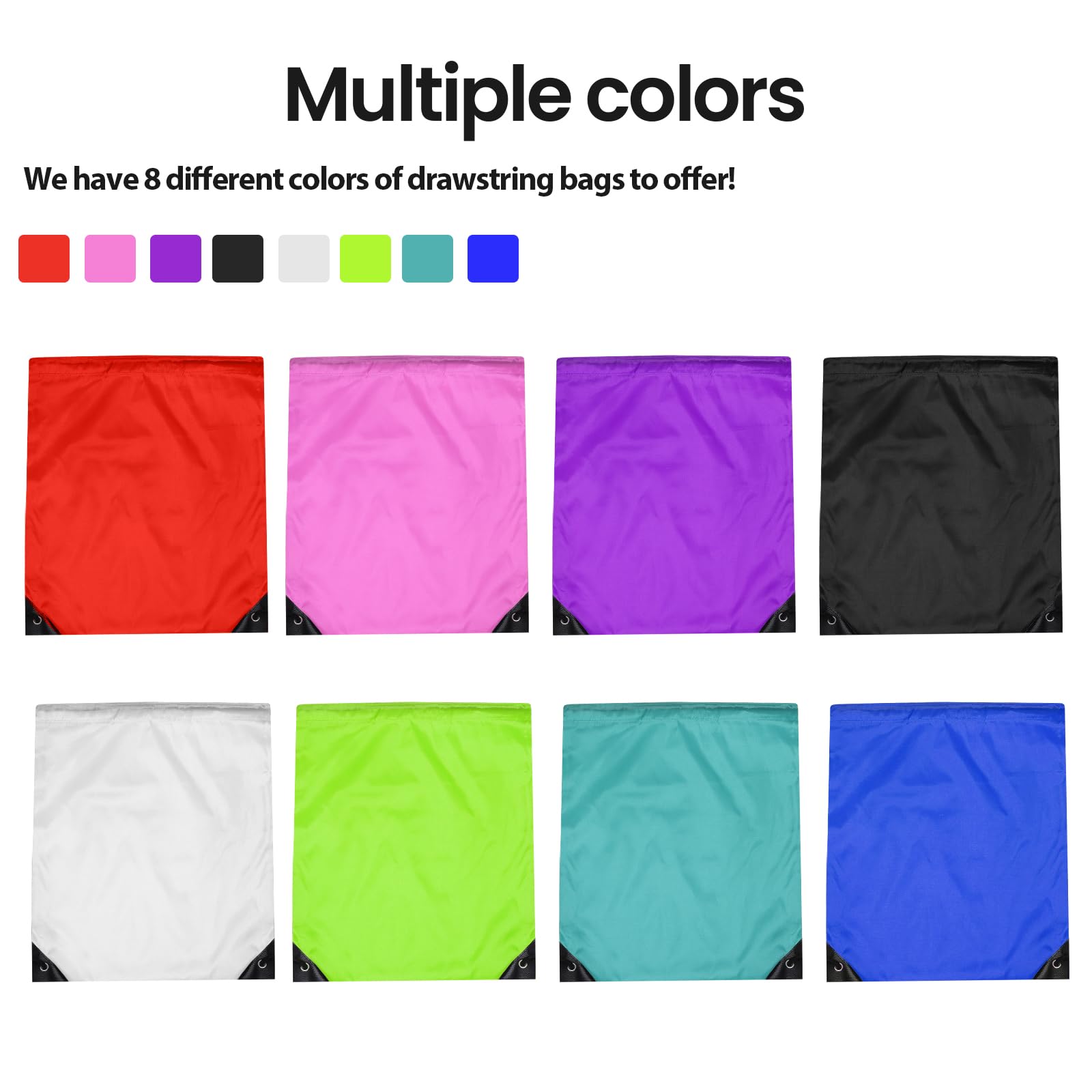 24 mochilas con cordón, bolsas de cuerda, bolsa deportiva con cordón, bolsas de cincha a granel, Verde (Bright Green), L, Deportes, ocio, moda