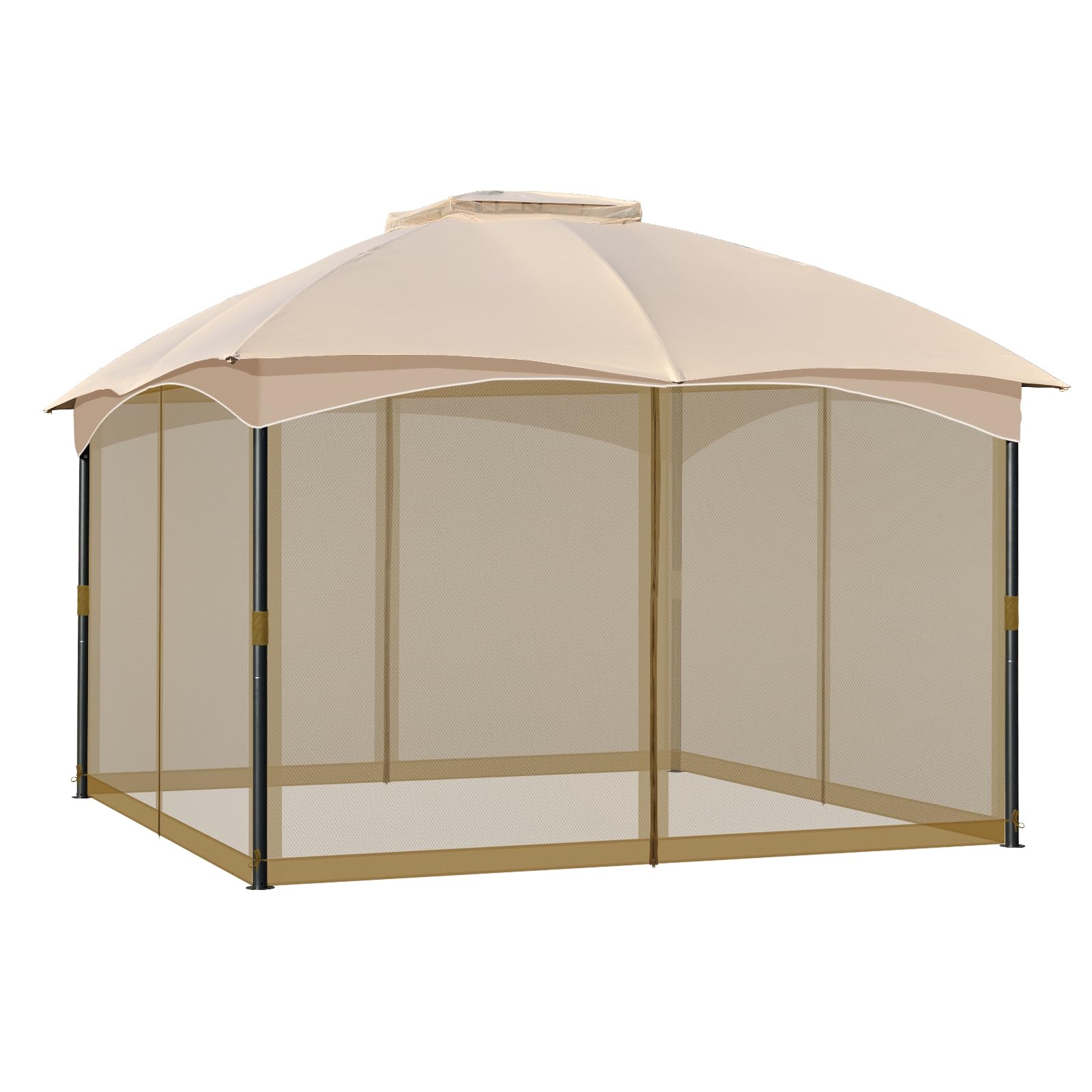 Gazebo Replacement Netting Screen, 10' x 12' Universal Gazebo Mosquito Netting for Outdoor Patio (Only Netting)