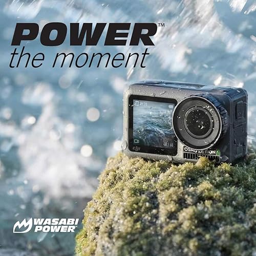 Miniatura 5 de Wasabi Power Batería (paquete de 2) y cargador USB triple para DJI AB1 y DJI OSMO Action Camera