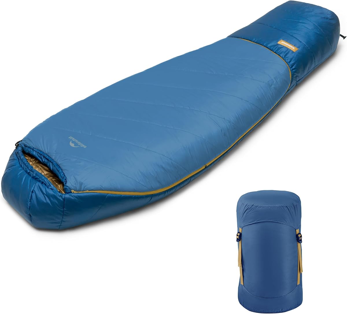 Saco de dormir tipo momia de 41/28 ℉ para adultos con tejidos DWR sin PFAS | Sacos de dormir portátiles y lavables a máquina con cremalleras en los brazos para acampar, senderismo, mochilero