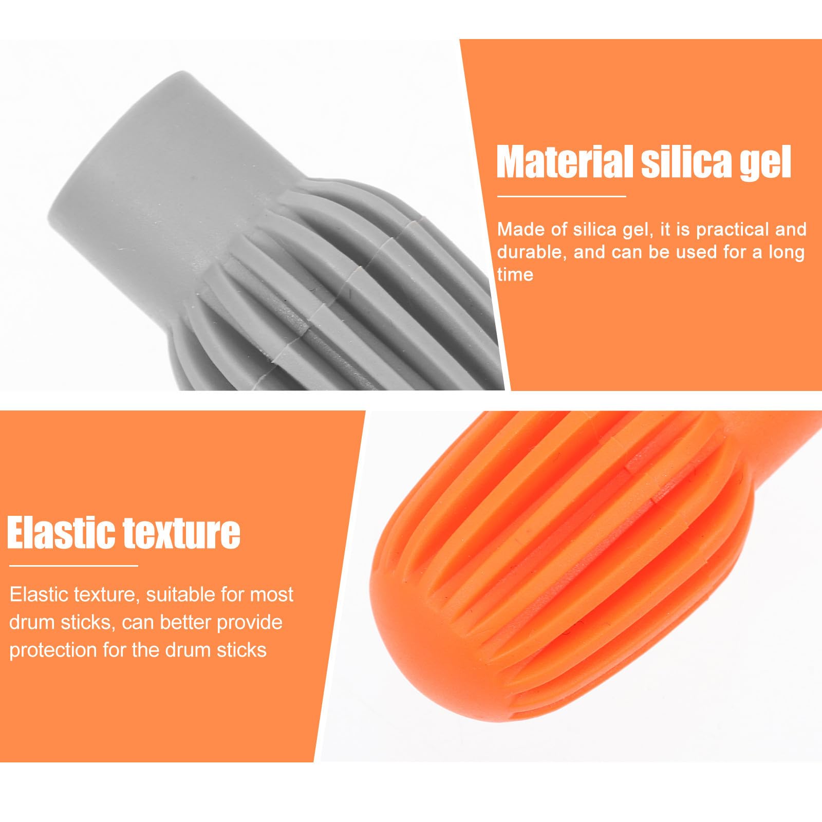TOYANDONA 4pièces Couvertures Silencieuses Pour Baguettes De Batterie Accessoires De Pratique Pour Débutants De Volume Et Protection Des Têtes De Baguette