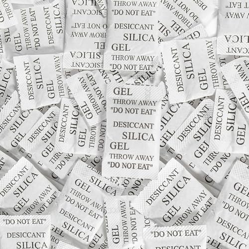 Sukh 100PCS 2Gram Silica Packets - Decassant Packs Anti Humidity Packs Silicone Packets Dry for...
