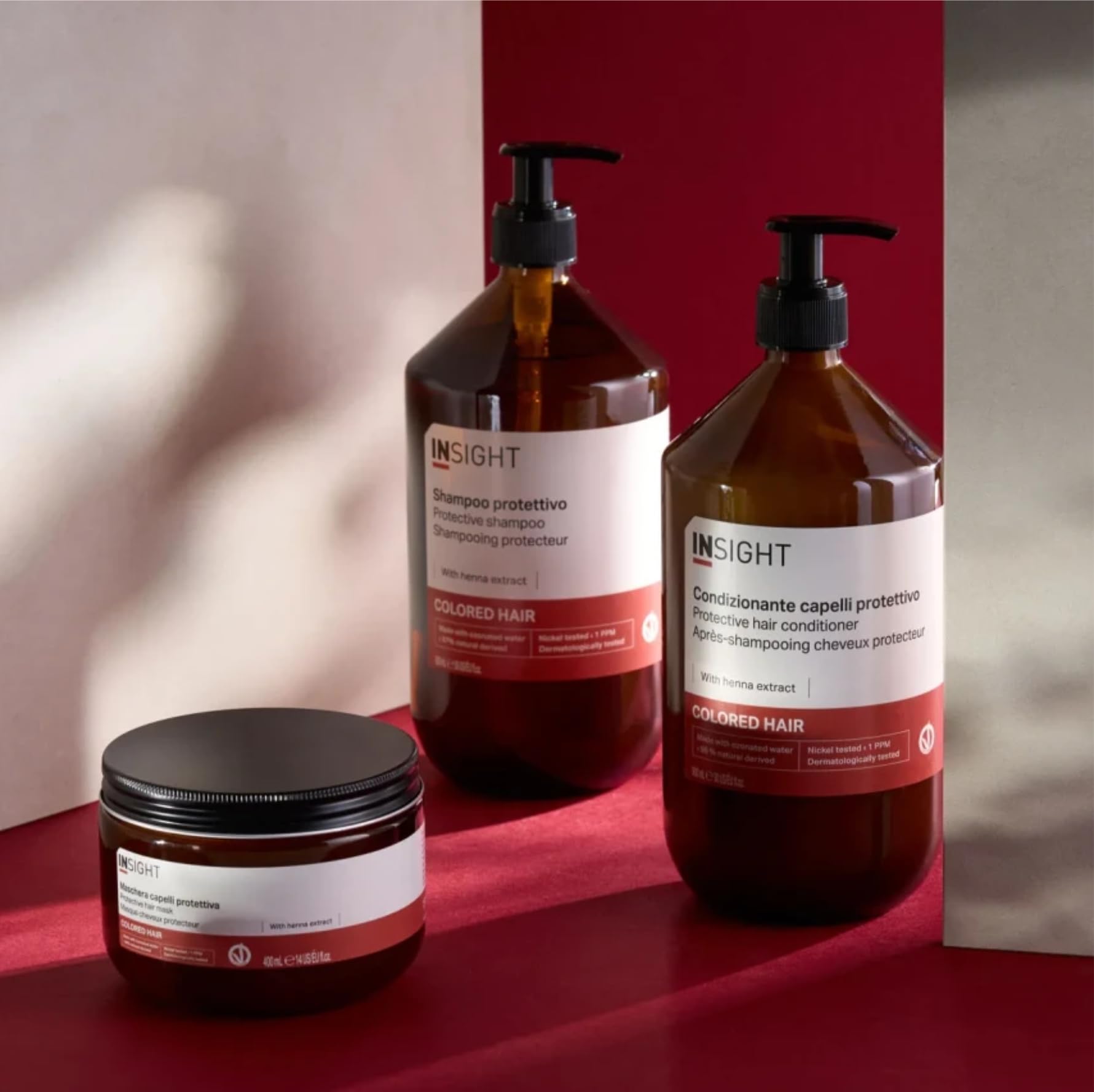 Acondicionador protector para cabello teñido Insight 900 ml | El acondicionador ayuda a proteger el color, el brillo y la hidratación, envase de vidrio