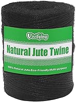 Vista 7 de Vivifying 200 m de hilo de yute negro, cordón de yute natural de 2 mm para manualidades, envoltorios de Halloween, jardín (negro)