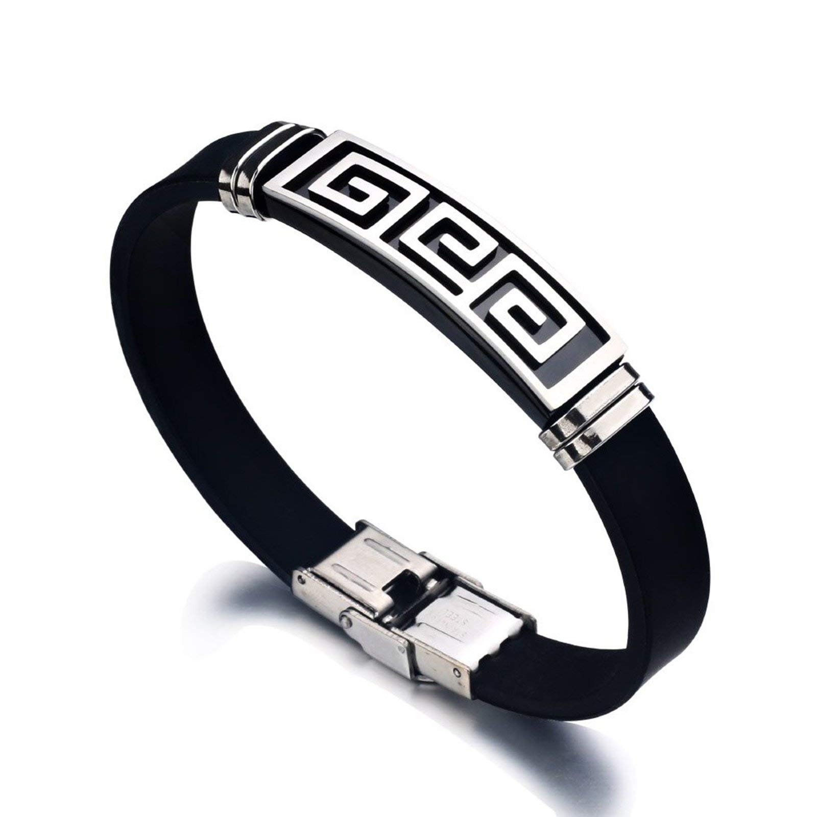 ZIVOM® Non-Precious Metal Gold Plated Bracelet for Mens & Boys (Silver) (B07W5PH61Q) Amazon Price History, Amazon Price Tracker