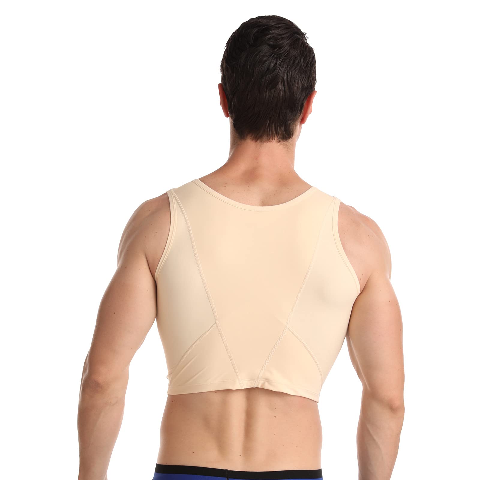 BaronHong Body Shaper Chest Binder Flat Compression 3 Rows Fermoir Buste Corset Gilets