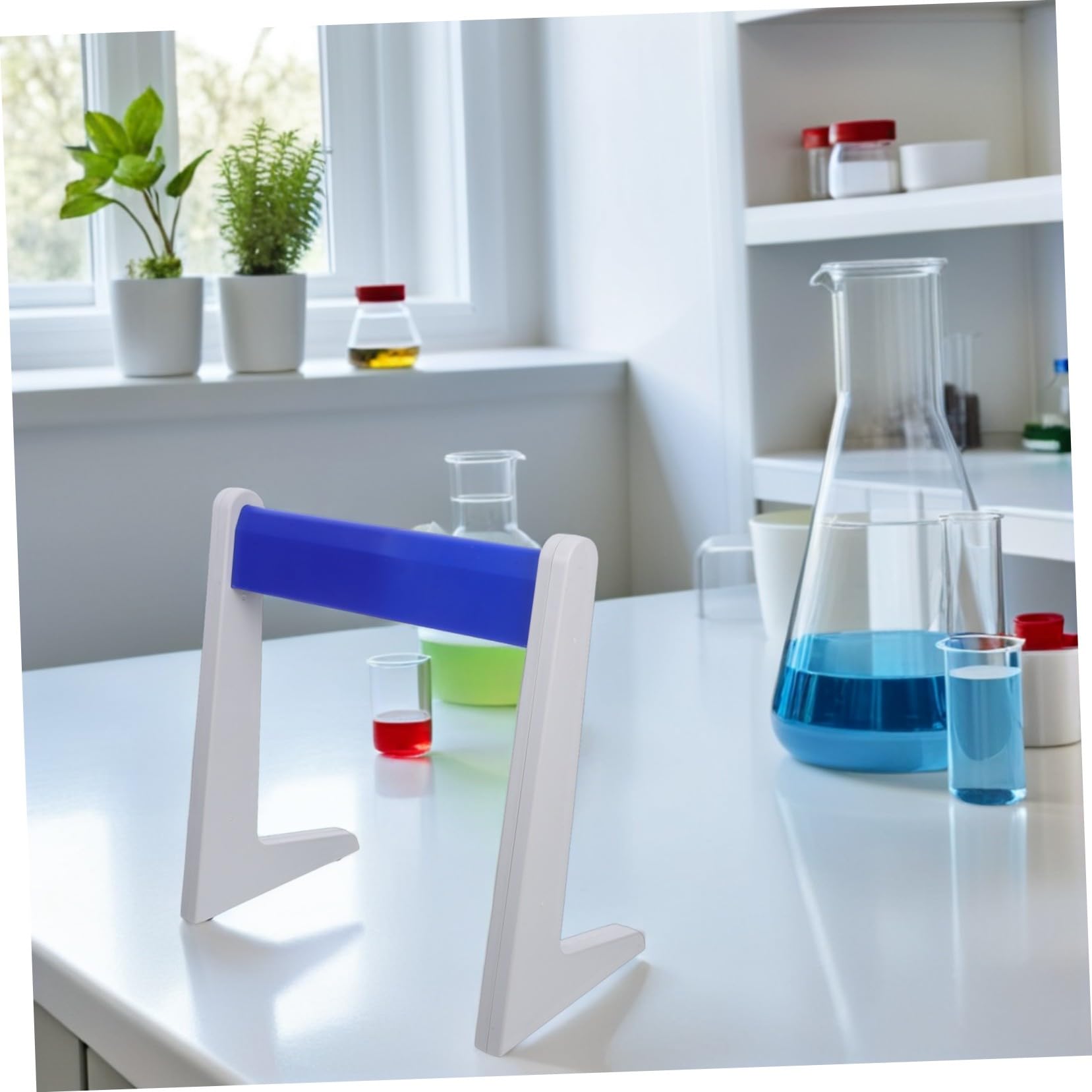 Soporte para Pipetas de Plástico Resistente Compacto y Estable Soporte Triangular para Organización Laboratorio