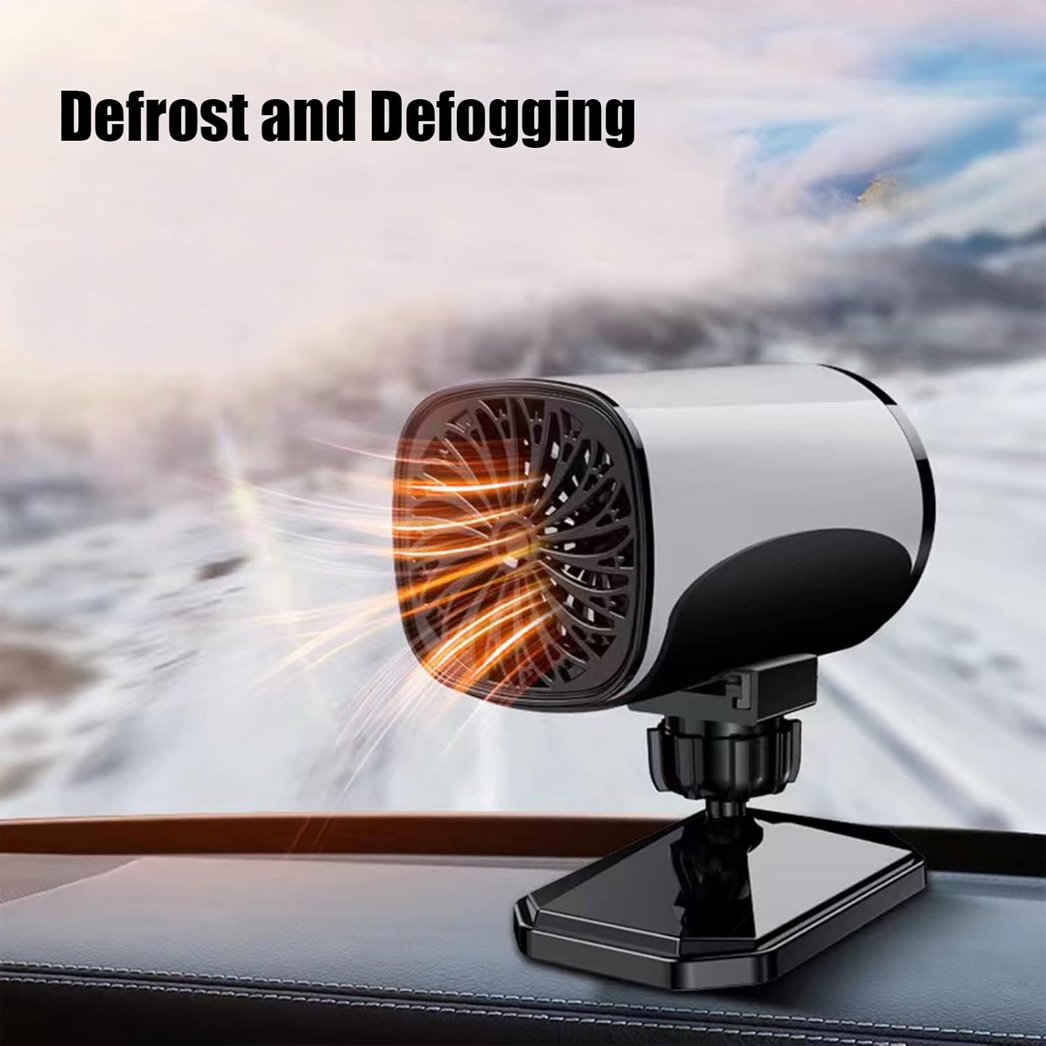 2022 New Car Heater, Portable Car Heater Fan 12V 150W Car Heater 2 in 1 Heating Fan Windscreen Fan Defroster Demister Car Amplifier Cooling Fans Automotive Replacement Heater for All car （White) : Electronics