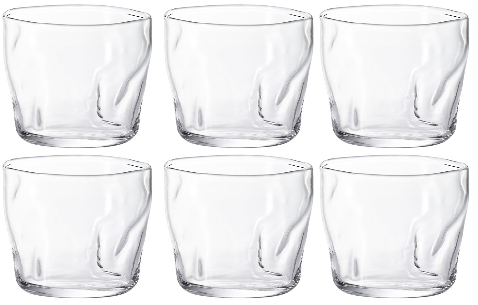 Aderia Tebineri Guinomi Sake Cup Set of 6 Glass 3.4oz Ochoko Japan