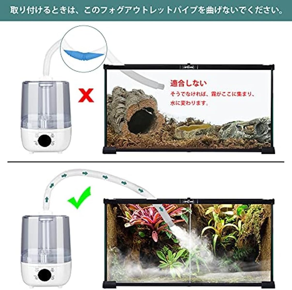 爬虫類加湿器 超音波噴霧器 Amazon | 爬虫類 植物用加湿器 水入れ簡単 加湿器 4L動物加湿器