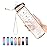 Hyeta 32 oz Water Bottles with Times to Drink and Straw, Motivational Water Bottle with Time Marker, Leakproof, Drinking Sports Water Bottle for Fitness, Gym and Outdoor