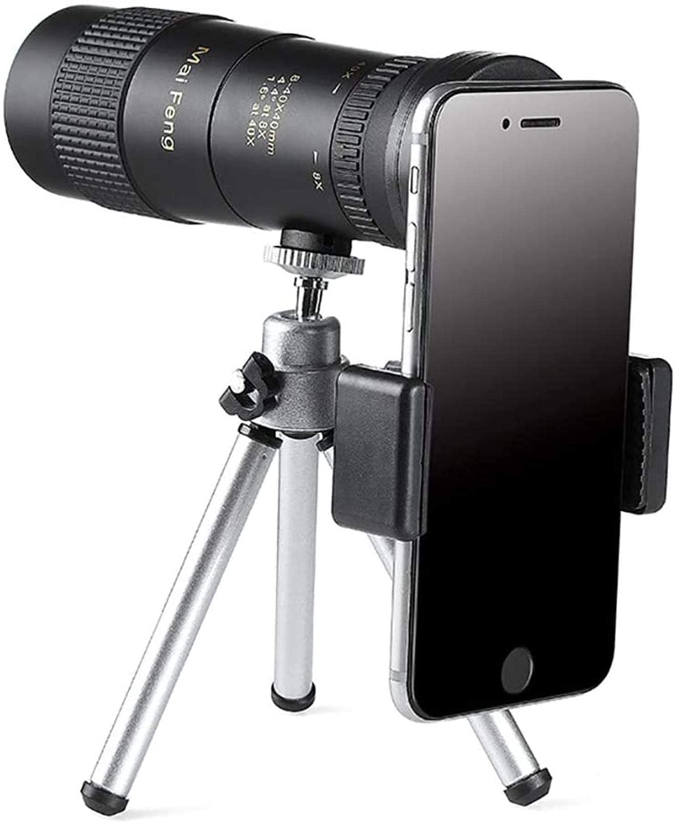 Teleskop HD, monokularowy 8-40x40 wysoki teleskopobiektywowy monokular z zoomem z adapterem do smartfona, lunety dużej mocy dla dorosłych