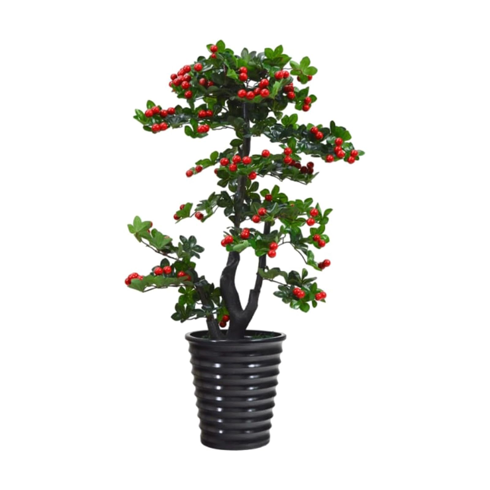 HCZKIUJY 4.1ft Fake Tree evergreen Artificial Cherry Fruit Tree for Indoor Outdoor Simulation Tree Floor-to-ceiling Artificial Plant