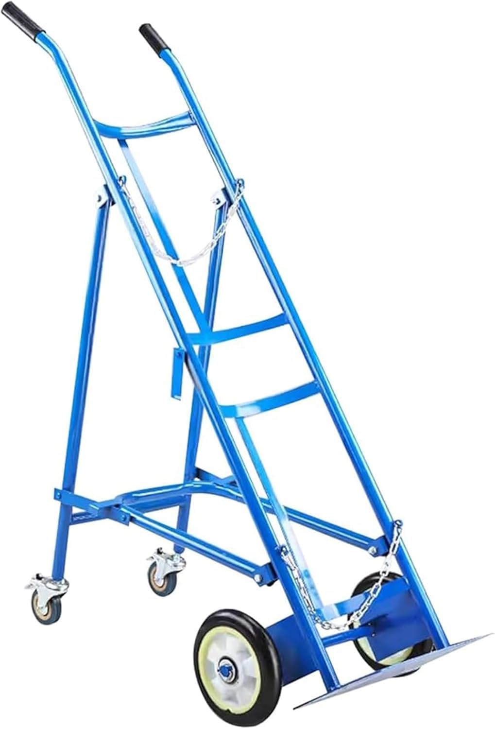 Carrito de tanque de oxígeno, estante cilíndrico plegable de acero de 39.4 pulgadas para laboratorio, escuela, soporte de cilindro de gas para interiores y exteriores