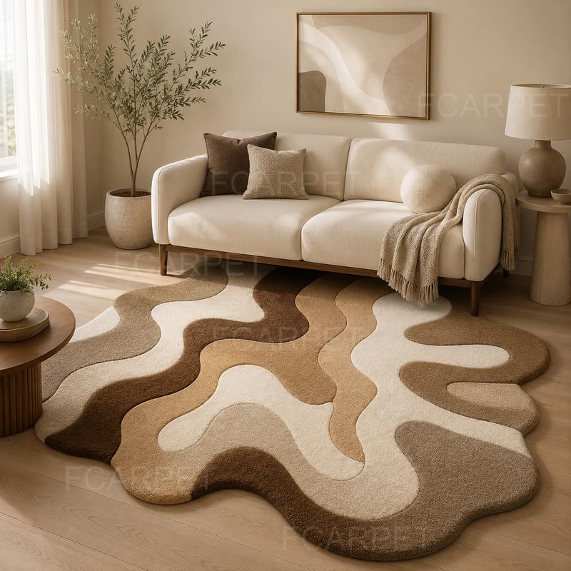 Hand Tufted Irregular Shape Carpet Luxury Wool (Multicolor 3 x 5 feet)-image-22