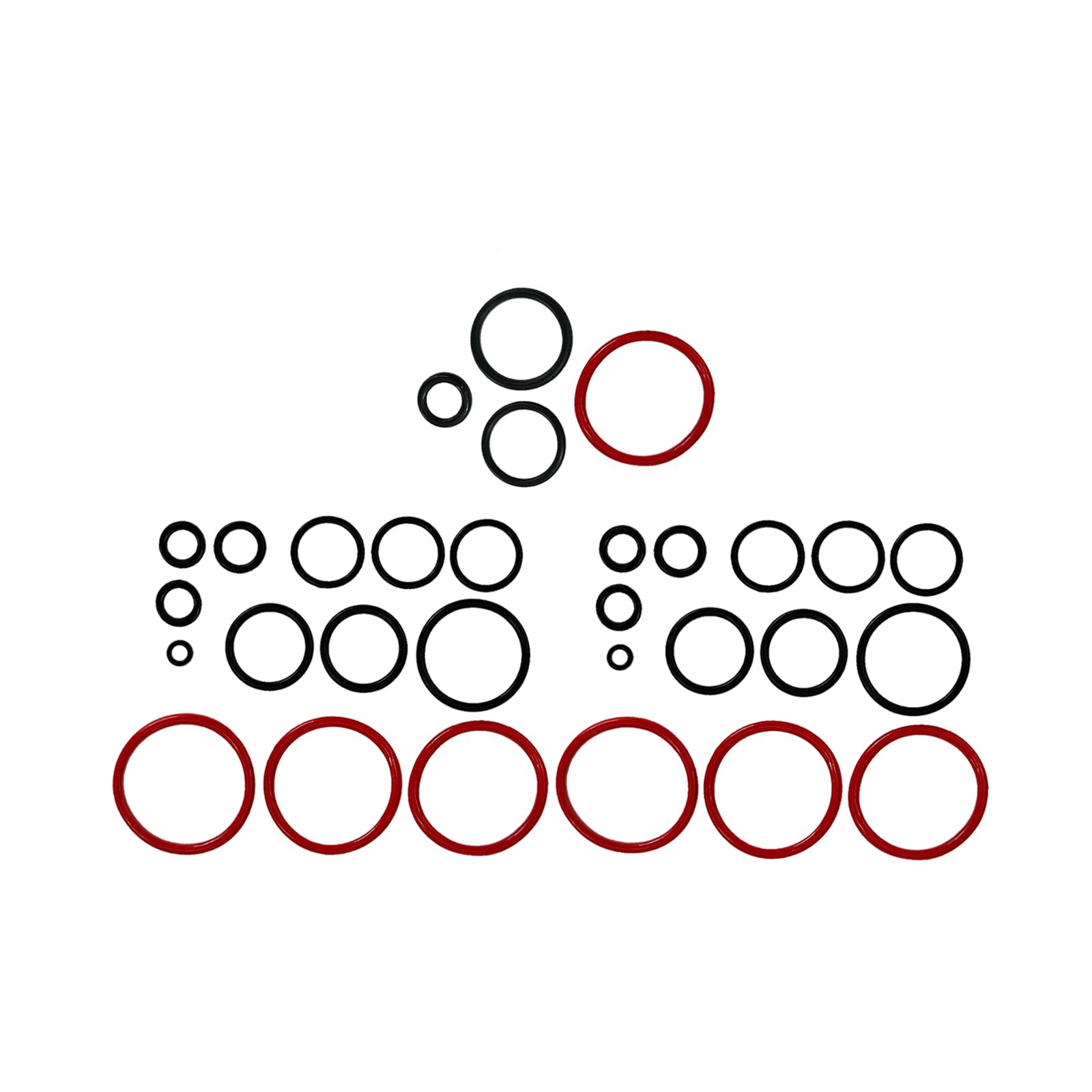 Kit de junta tórica de suspensión neumática, bloque de válvula de suspensión de aire delantera y trasera, kit de sello de junta tórica para Land Rover LR3 LR4 Range Rover Sport