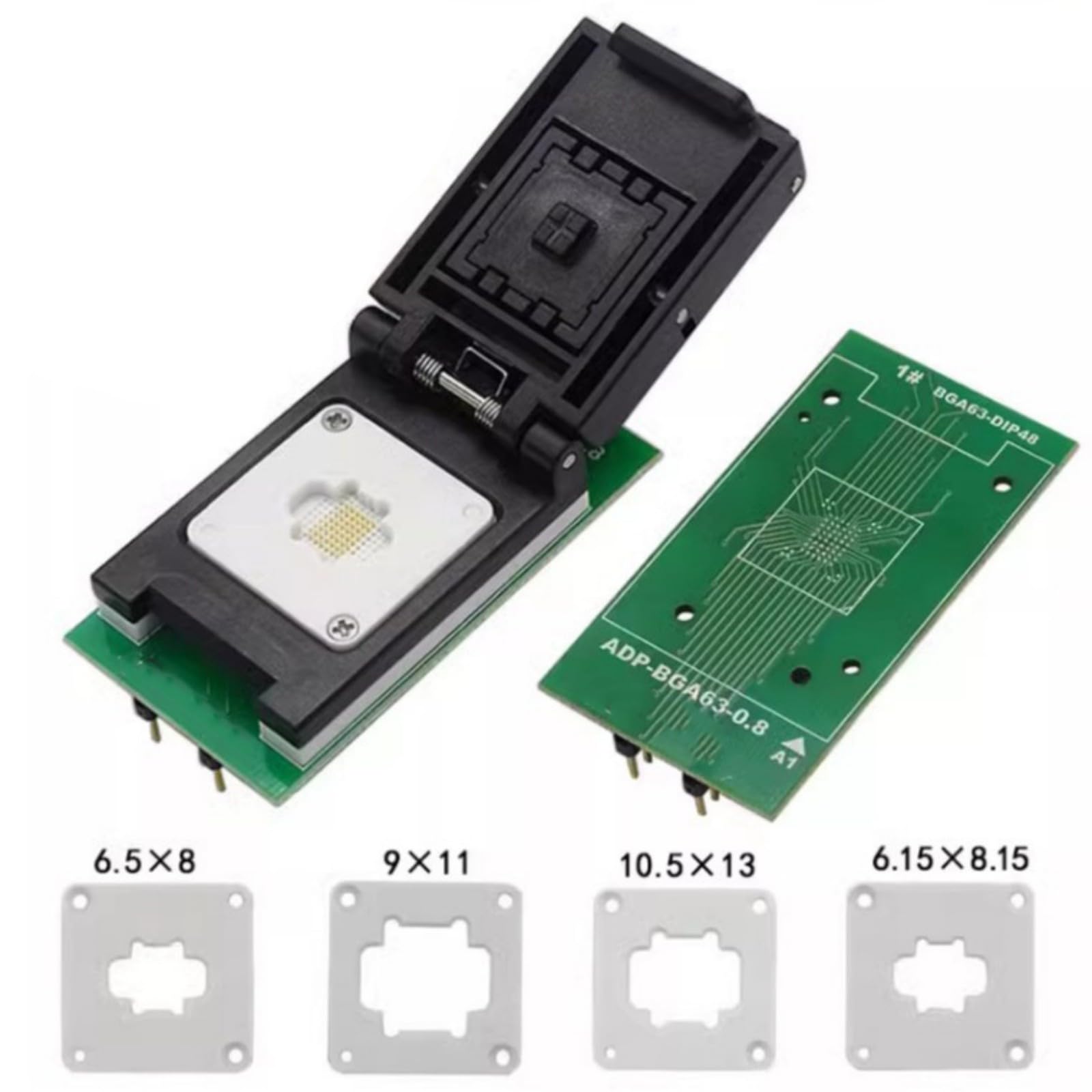 BGA48 BGA63 D1P48 Supporto per sonda bifacciale per programmatore T76, prestazioni stabili, adattatore di prova chip con ampia compatibilità