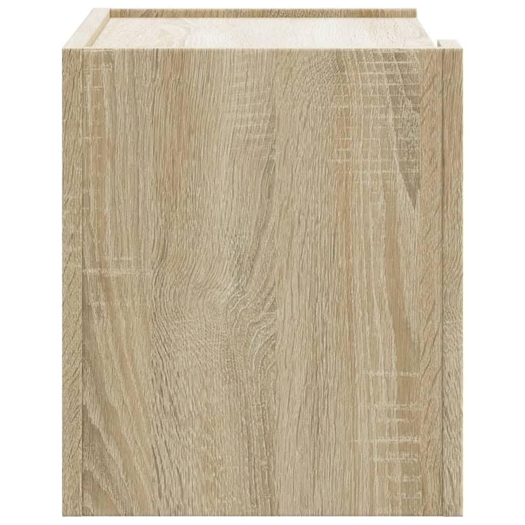 Mesita de noche de pared (madera de roble, 45 x 30 x 35 cm)