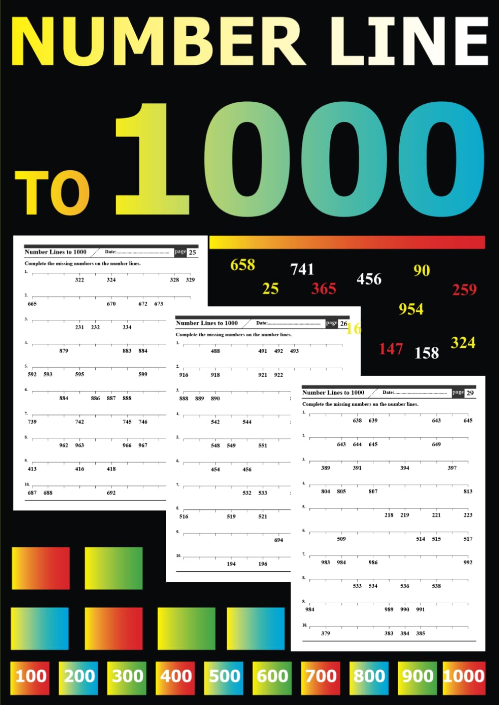 Number Line to 1000: Mastering Sequences by Filling in the Missing Numbers.
