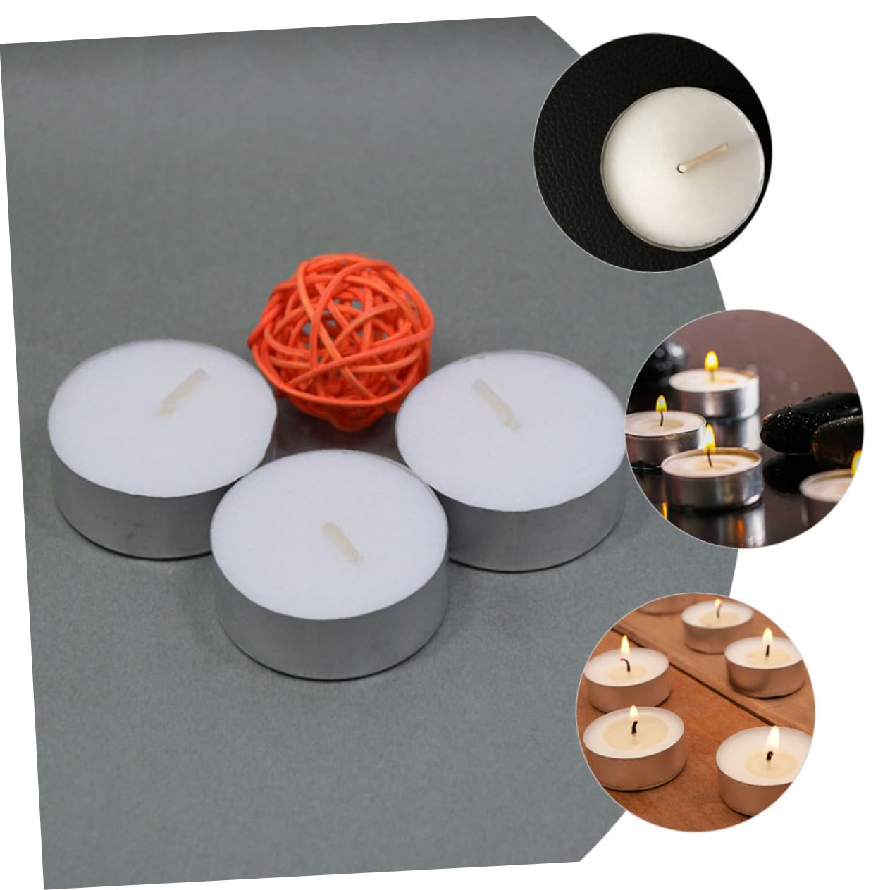 GARVALON 100pièces Bougies Miniatures Blanches Sans Fumée Lot De Bougies Thé Décoration Romantique Pour Maison Jardin Et Événements