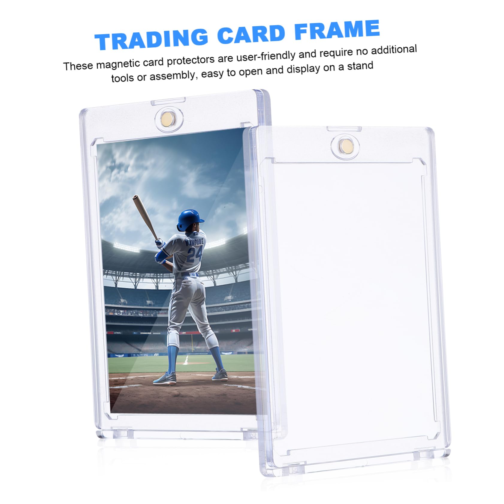 IMIKEYA 18stücke Magnetische Kartenhüllen Transparente Sammelkarten Displayhalter Baseballkarten Schutzhülle Sportkartenhüllen Hartkartenhüllen Kartenhülle Sammelkartendisplay