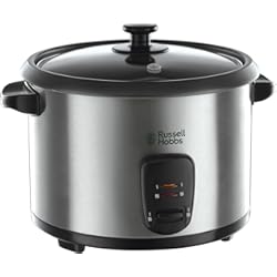 Arrocera Vaporera Russell Hobbs 19750 - Arrocera/olla de vapor (1.8 l), color plateado