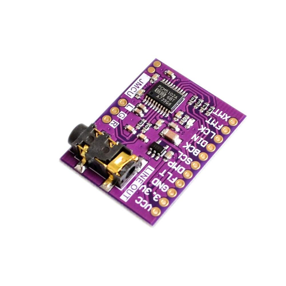 10PCS PCM5102 PCM5102A DAC Sound Card Board pHAT 3.5mm Stereo Jack 24 Bits Digital Audio Module for Raspberry Pi Beyond