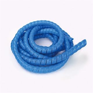 Solenoid Valve 1/5M Winding Tube 8/10/14/16/20/25mm Wire Organizer Cable Protection Sleeve Spiral Wrap Protector(Blue,35mm X 5Meters)