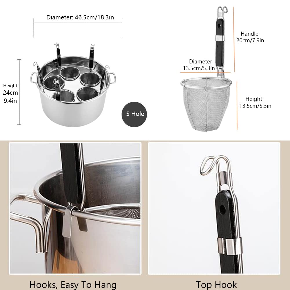 MRKU Pentole Multifunzione in Acciaio Inossidabile, cuocipasta a Vapore, Set con cestello scolapasta per Cucina Domestica, Ristorante, Cucina Commerciale