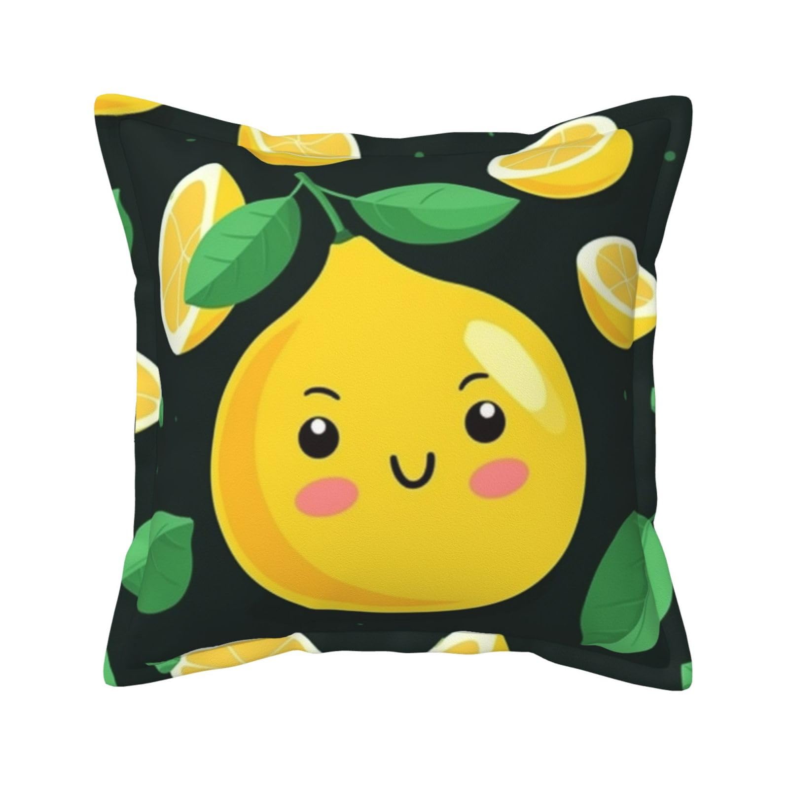 Housses de coussin en cuir décoratives de style rustique supérieur imprimé agrumes