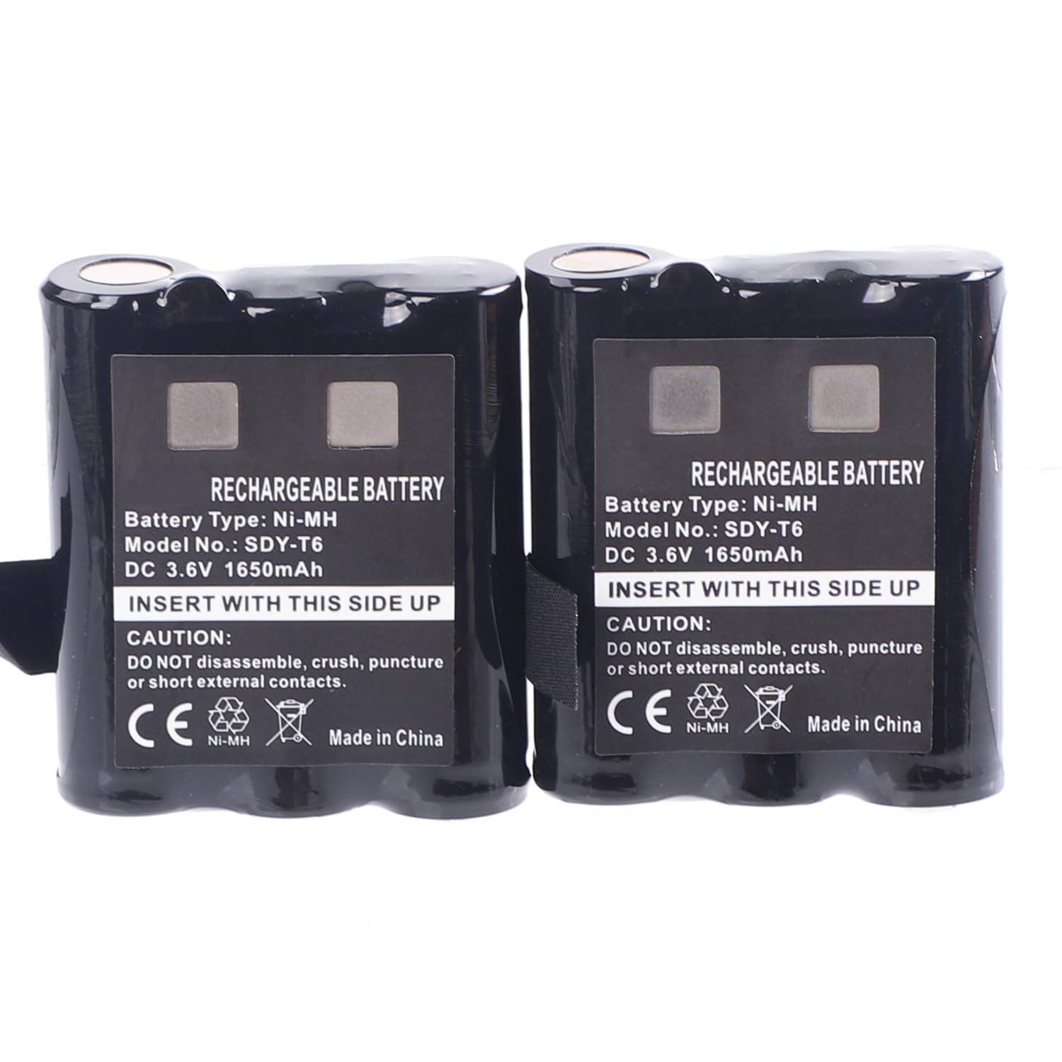 2Pcs 1650mAh 3,6V AA Rechargeable Ni-MH Batterie de Rechange pour Motorola Radio TLKR T92 H2O T82 Extreme T62 T605 H2O T800 PMNN4477AR 1532 PMR446 Walkie Talkie