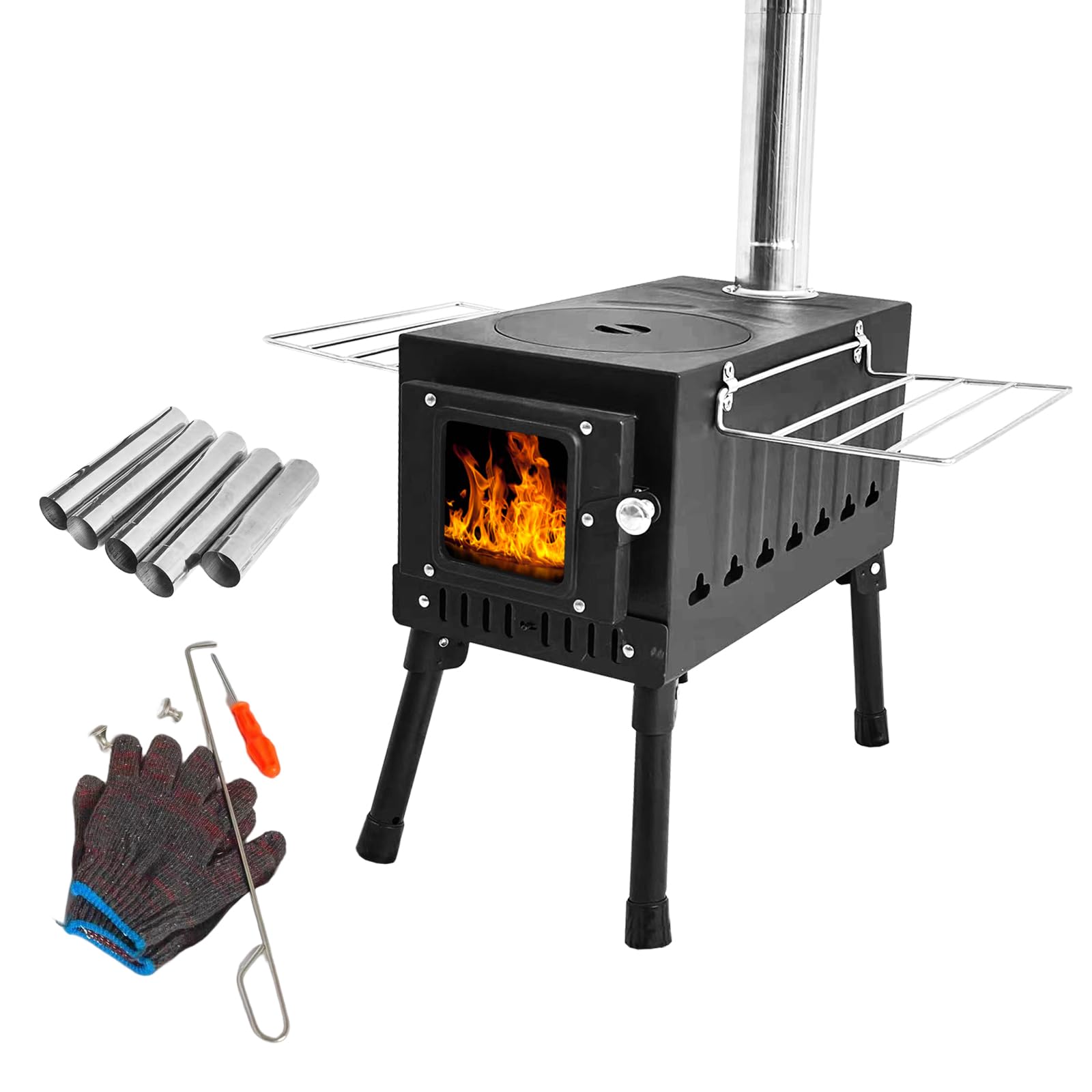 Carivia Camping Wood Stove,Portable Wood Stove,Hot Tent Stove with