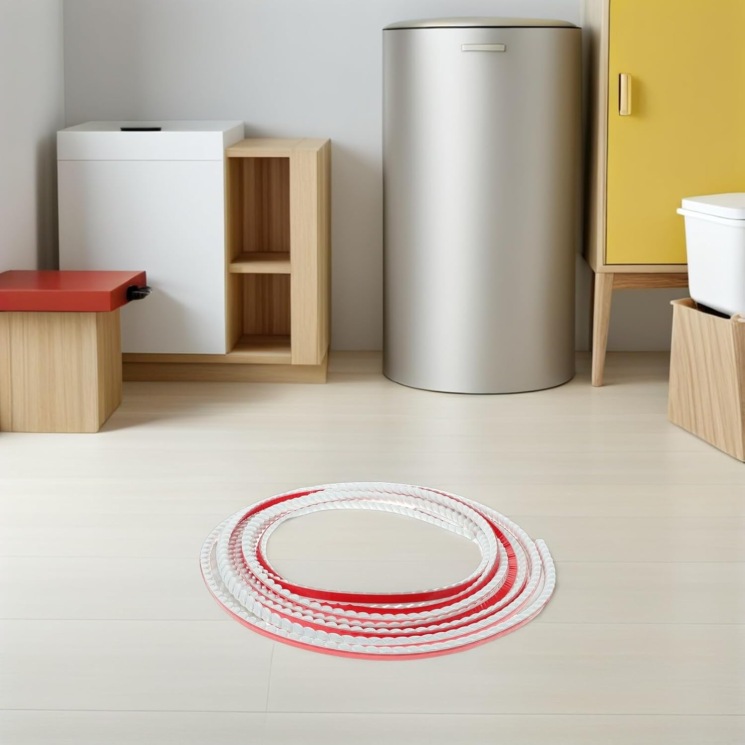 2 Rolls 10mm X 5m White Flexible Self Adhesive Border Trim for Mirror Frame Edge, Waterproof Peel and Stick Decorative Wall Molding Strip for Kitchen Bathroom Home Decor