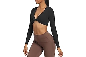 Aoxjox Women’s Sienna Twist Long Sleeve Crop Top