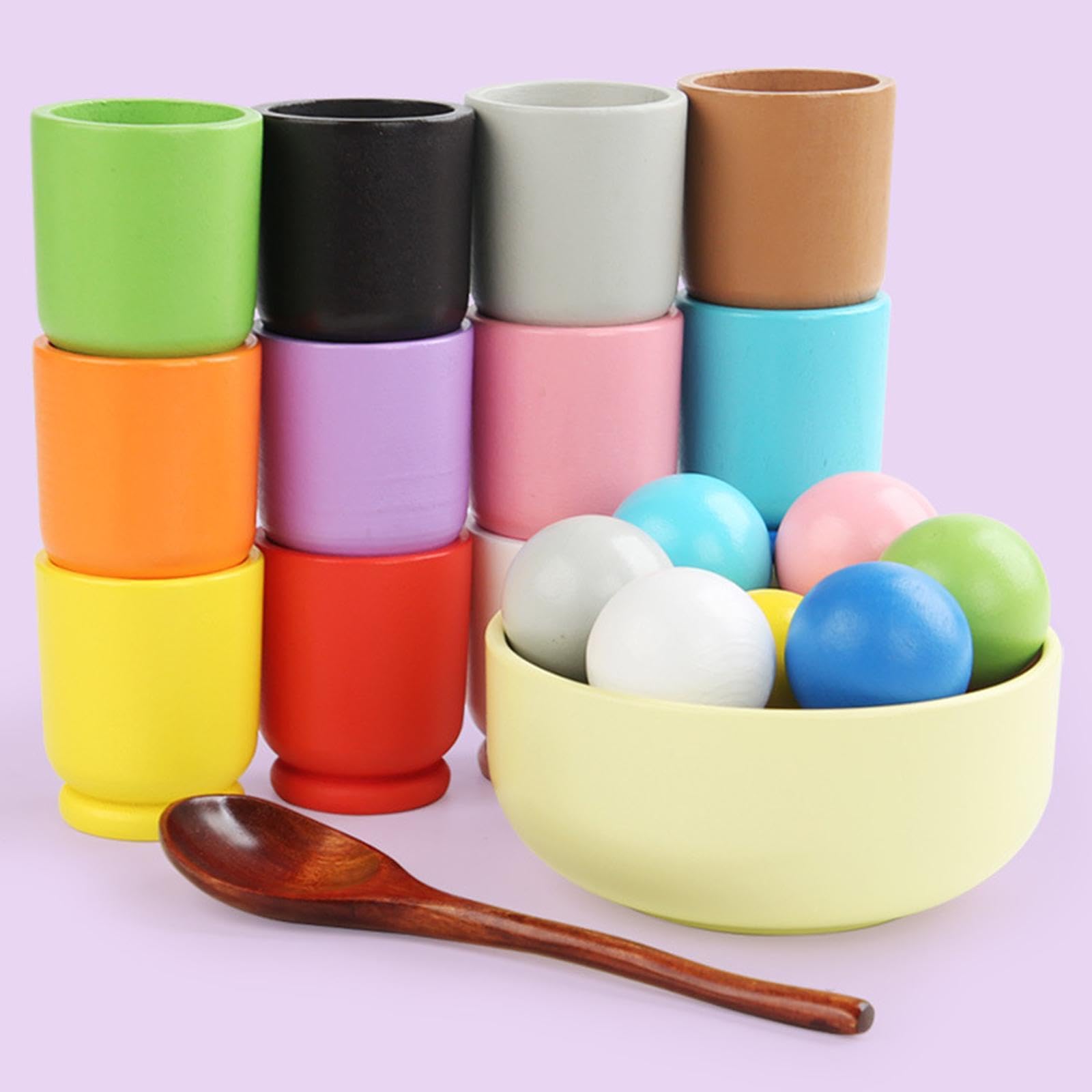 Bola Clasificadora de Colores en Vaso, Juguete para Niñas de 3 años en Adelante.