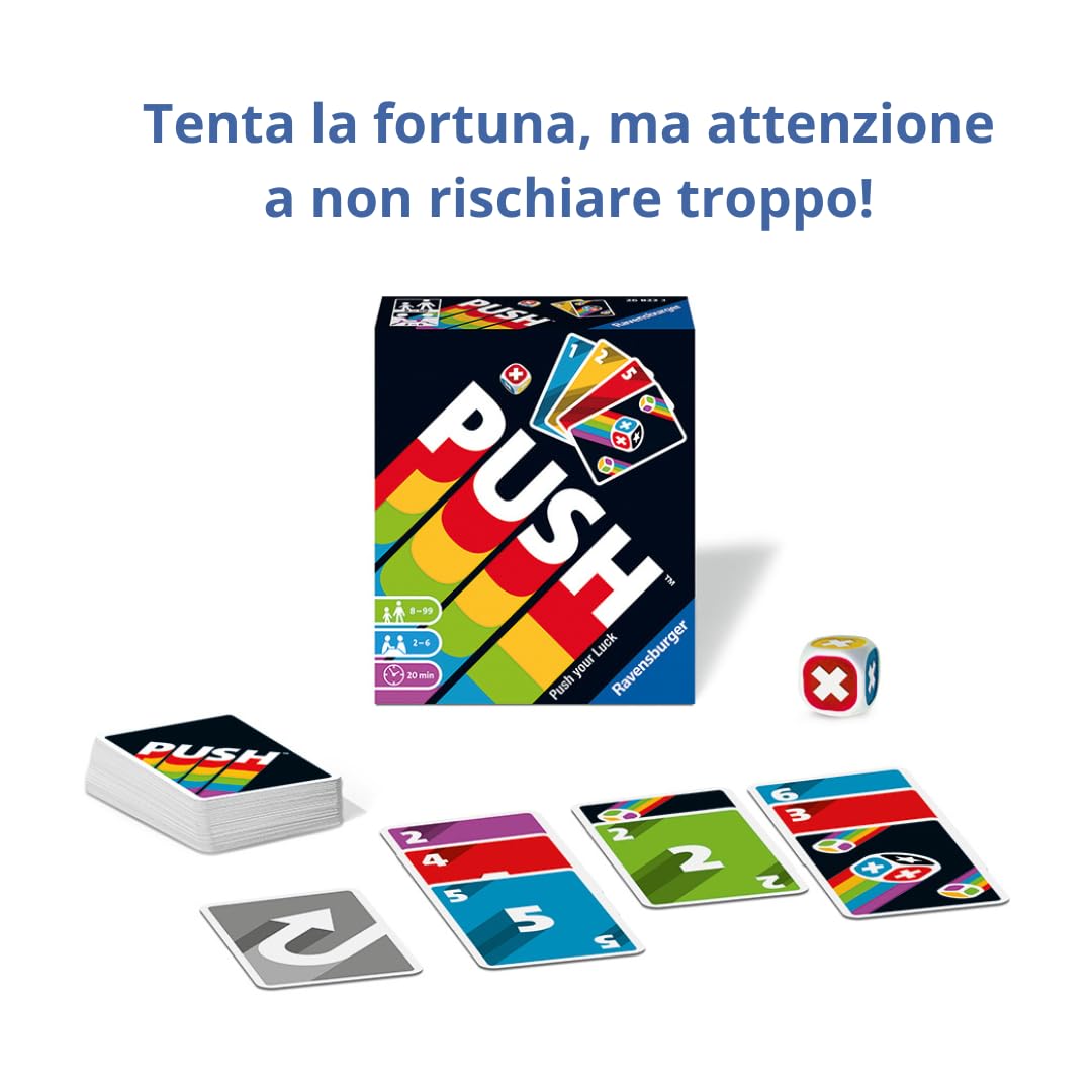 Ravensburger - Push | Giochi di Carte Adulti | Giochi Carte per Bambini 8 Anni | 2-6 Giocatori | Gioco di 60 Minuti | Regalo Bambini 8 Anni O più | Edizione in Italiano