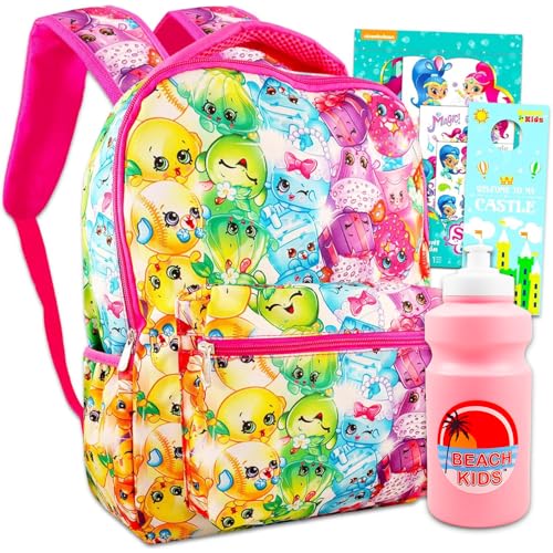 Nickelodeon Shopkins School Backpack Set for Girls, Kids - Bundle with 16'' Shopkins Backpack with Water Bottle, Stickers, More | Shopkins Real...