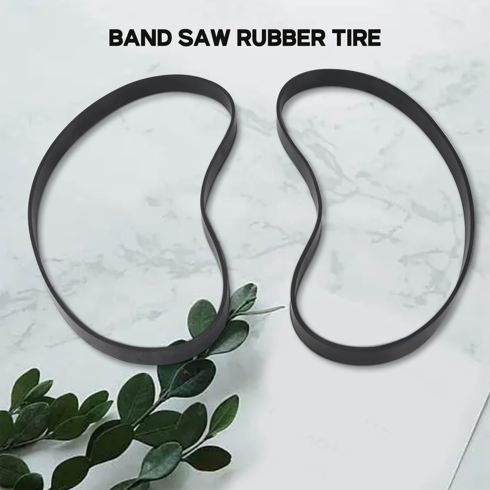Pvczool 2 Pieces Band Saw Rubber Tire Band Woodworking Spare Parts for 12 inch Band Saw Scroll Wheel, Black - Image 4