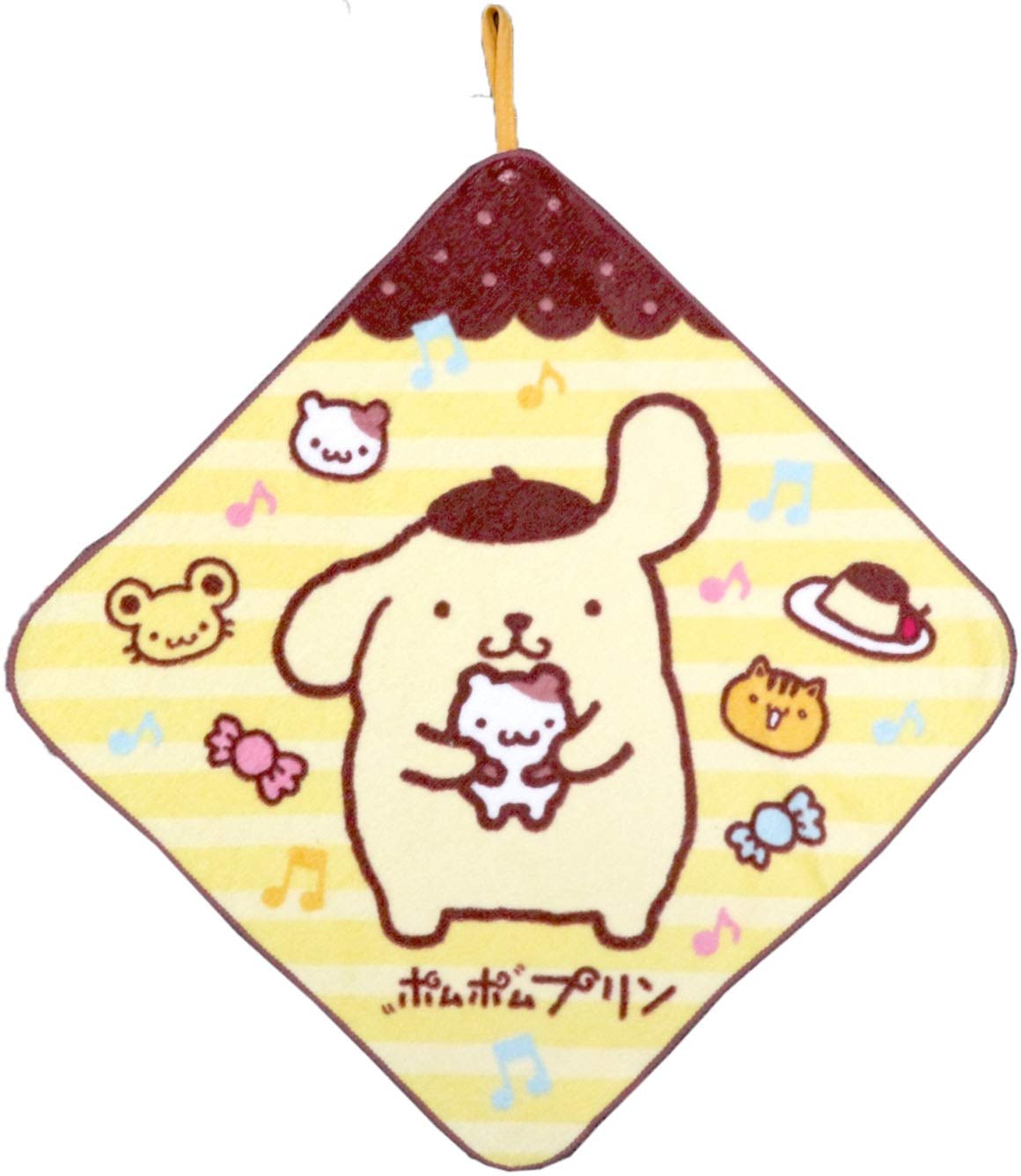 ぽむぽむ★ Amazon｜丸眞 ループ付きタオル サンリオ ポムポムプリン 約33×33cm
