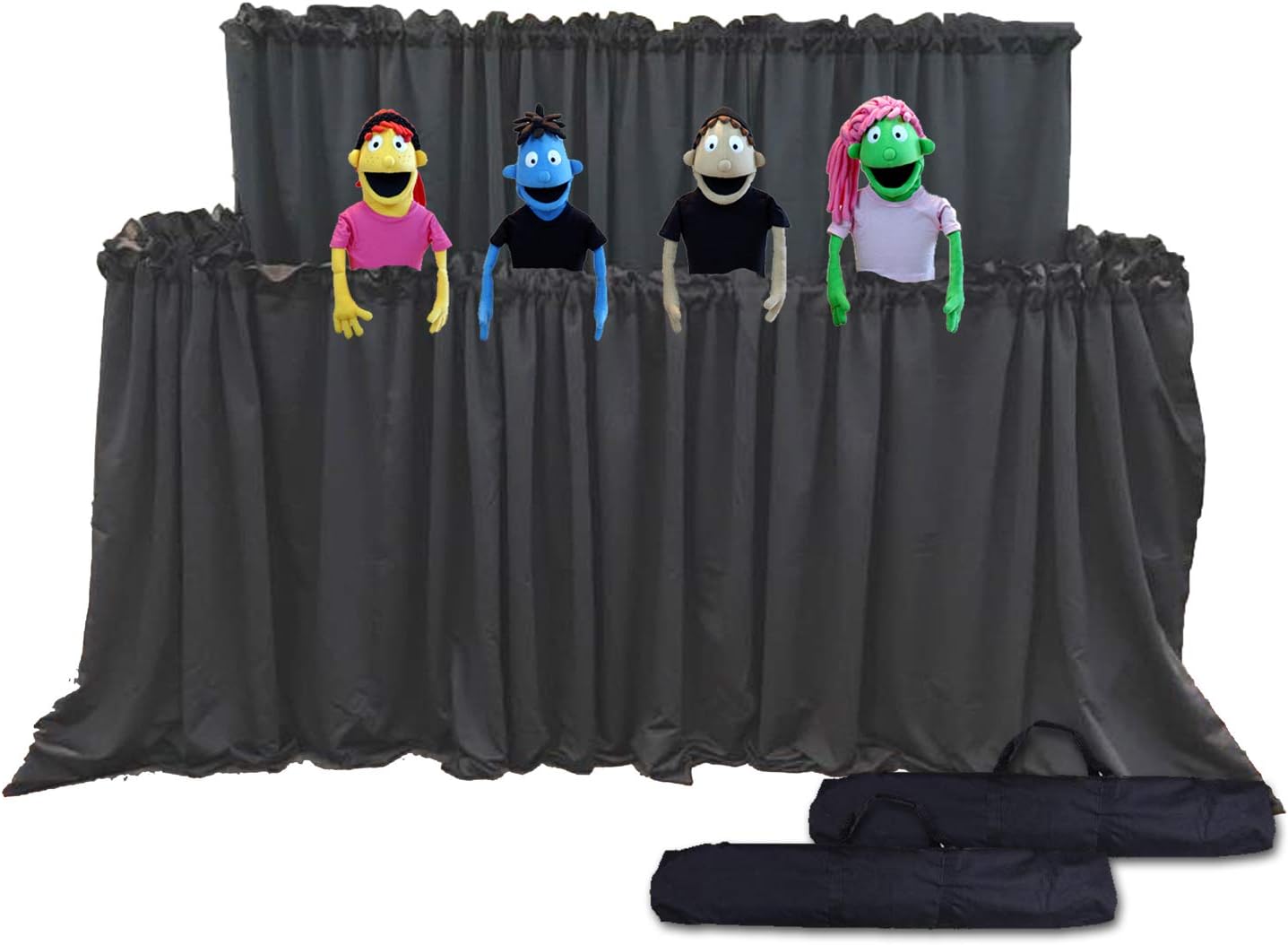 Classroom Puppet Stage XL - 2 Tier Portable Tripod Puppet Theater w/BAG | Stage, Ministry