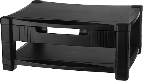 Miniatura 10 de Kantek Soporte para monitor de un solo nivel, 17" X 13.25" X 3" a 6.5", negro, soporta 50 libras